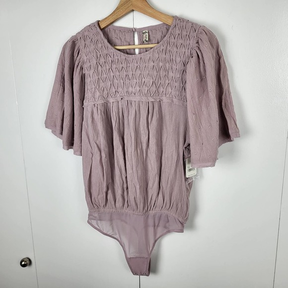 SOLD | NWT Free People Perfect Catch Bodysuit Silverberry | XS - Picture 6 of 10
